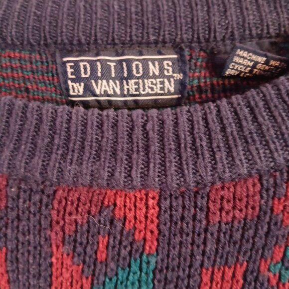 VINTAGE EDITIONS BY VAN HUESEN MEN'S CREW NECK SWEATER SIZE SMALL - Picture 2 of 7